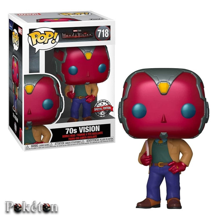 FUNKO POP Marvel Wanda Vision #718 Vision 70s - Bobble Head Figur NEU OVP