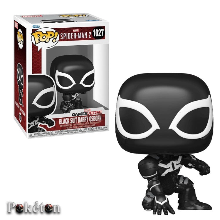 FUNKO POP Marvel Spider-Man 2 #1027 Black Suit Harry Osborn - Bobble Head Figur NEU