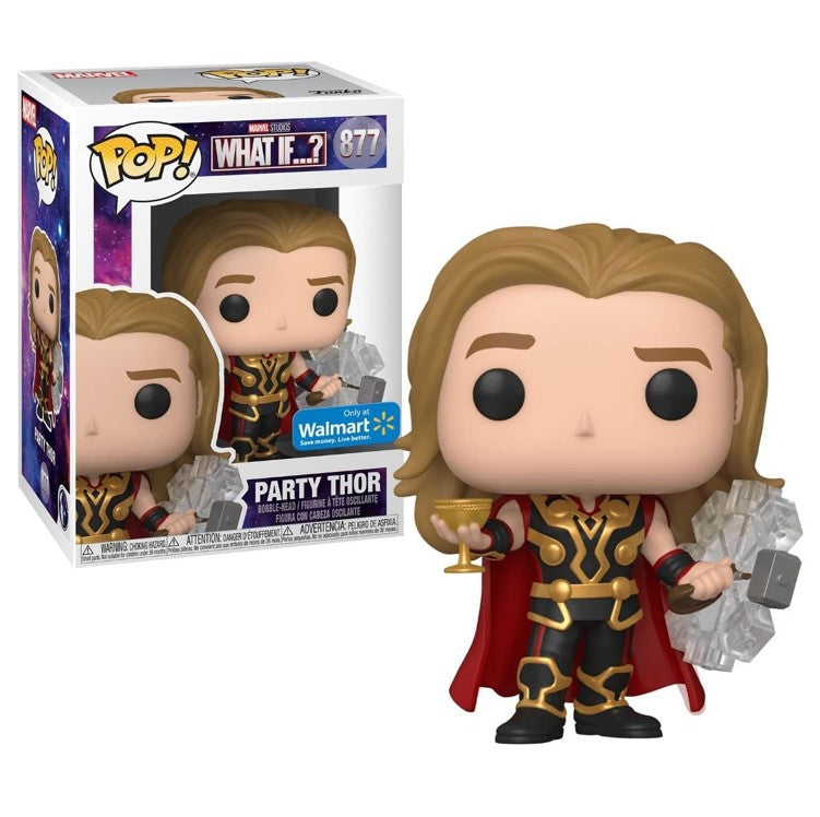 FUNKO POP Marvel What If ...? #877 Party Thor - Bobblehead Figur - Neu