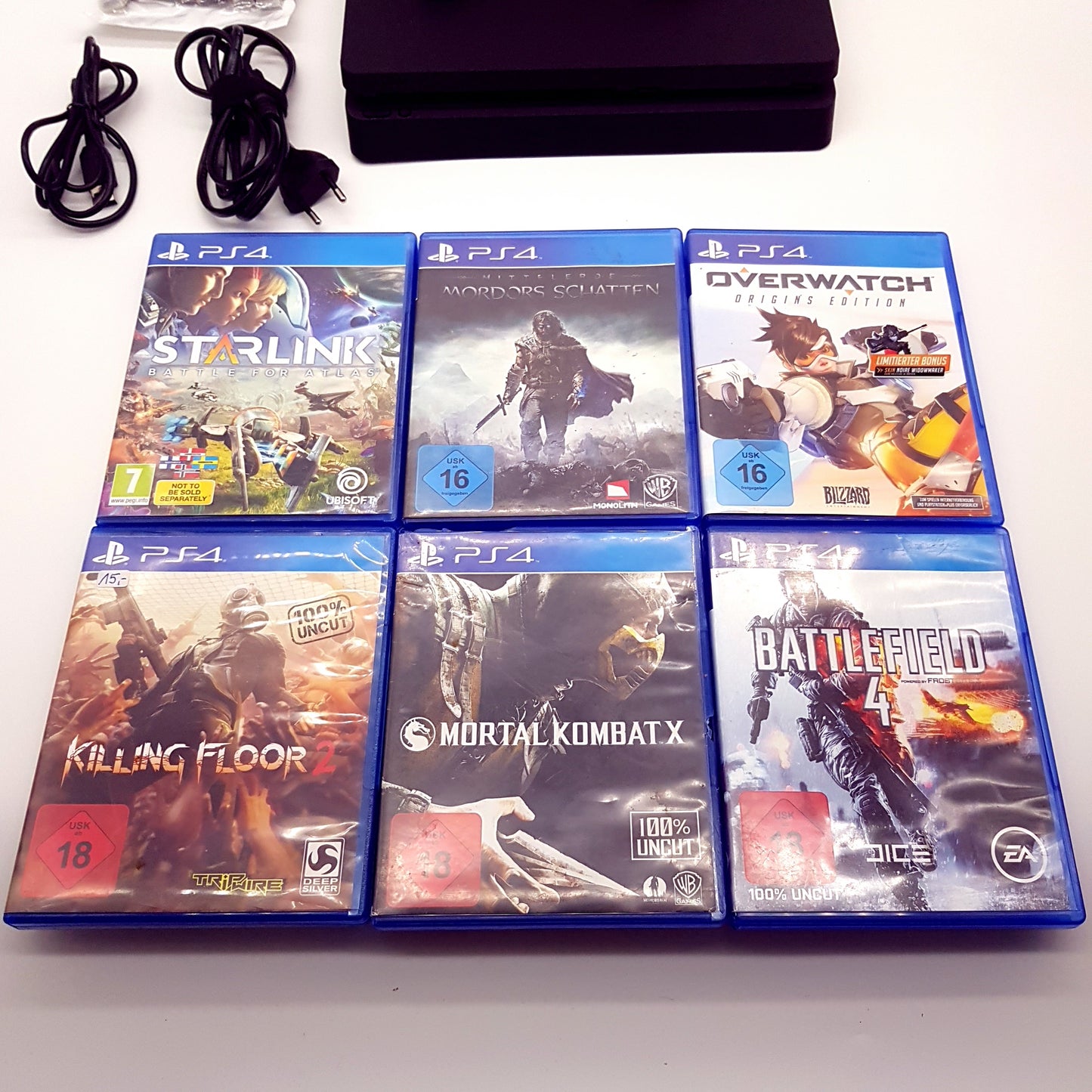 Playstation 4 PS4 Slim Konsole (1TB) + 6 Spiele / gebraucht