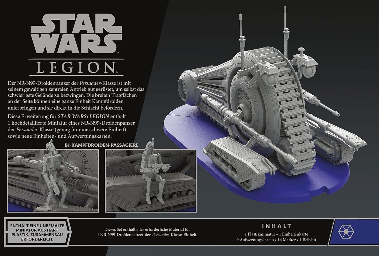 Star Wars Legion - NR-N99 Droidenpanzer d. Persuader-Klasse Einheit Erweiterung Tabletop