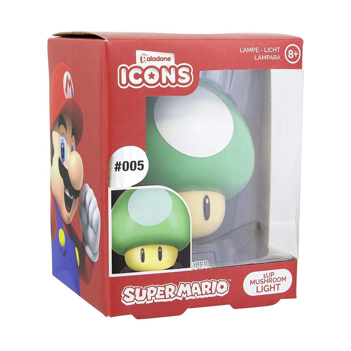 1Up Level Up grüner Pilz Super Mario - Icons Light Lampe Licht Nachtlicht