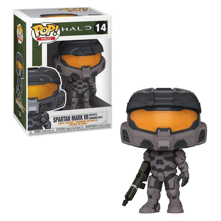 FUNKO POP Halo #14 Spartan Mark VII with VK78 Commando Rifle - Bobble Head - NEU