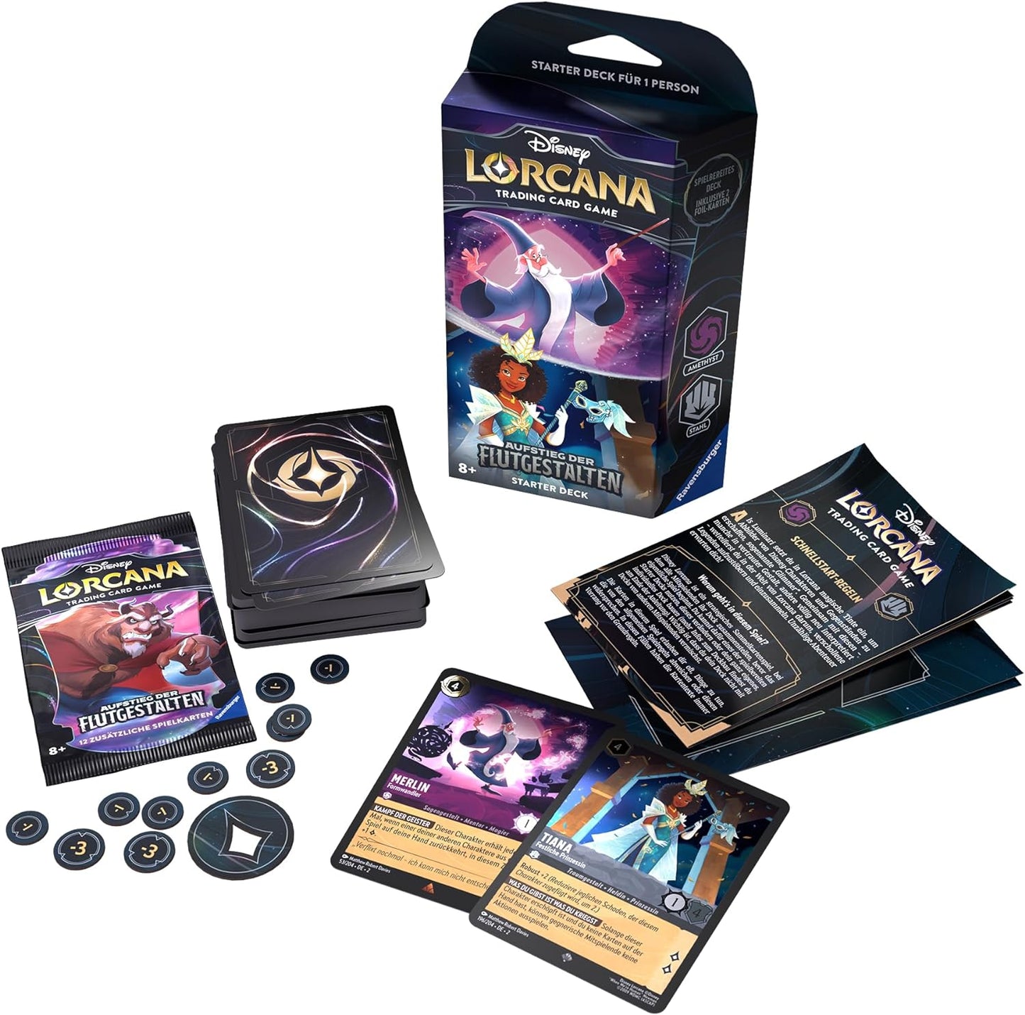 Disney Lorcana - Aufstieg der Flutgestalten Starter-Deck (Amethyst & Stahl) deutsch