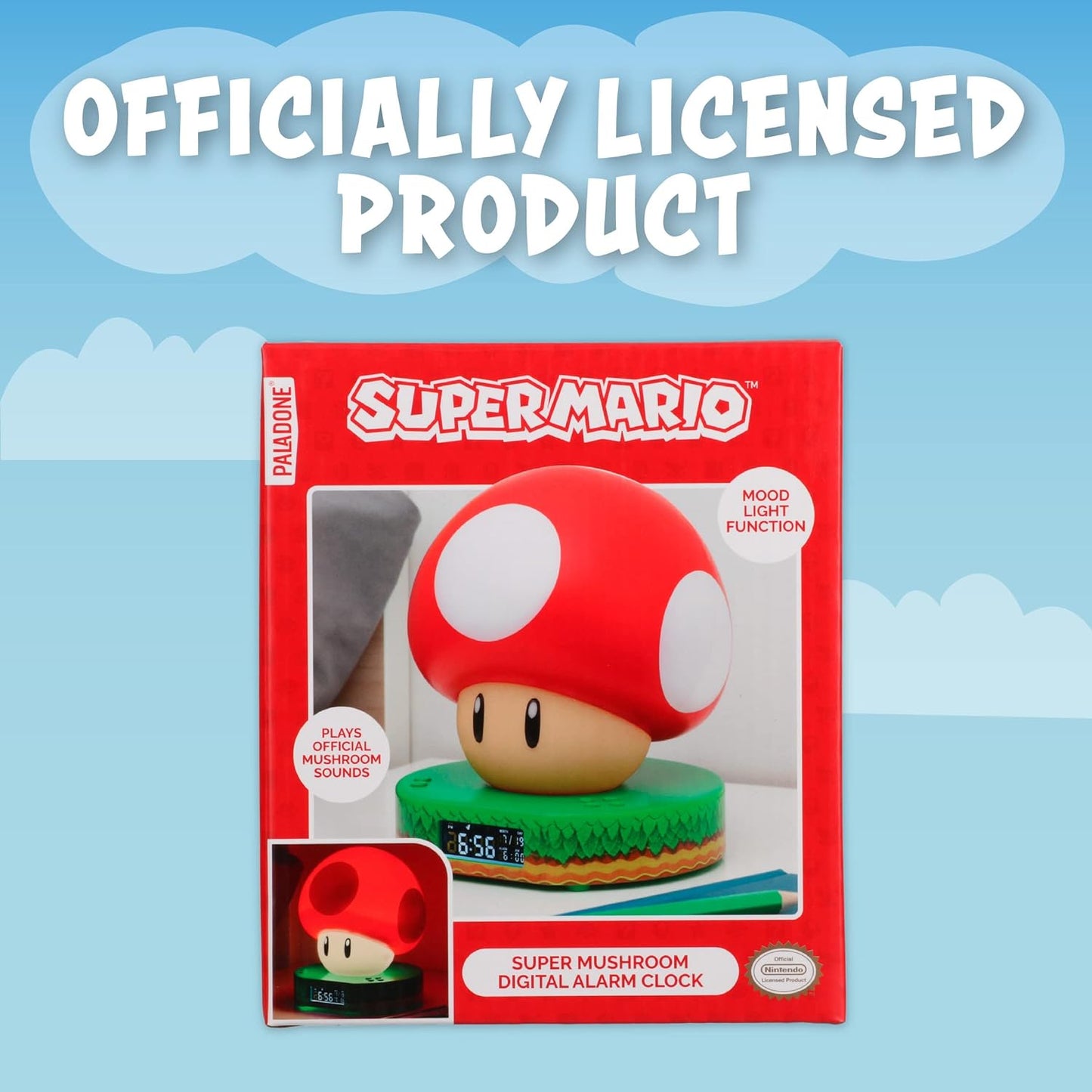 Wecker Alarm Clock Super Mario Pilz Mushroom