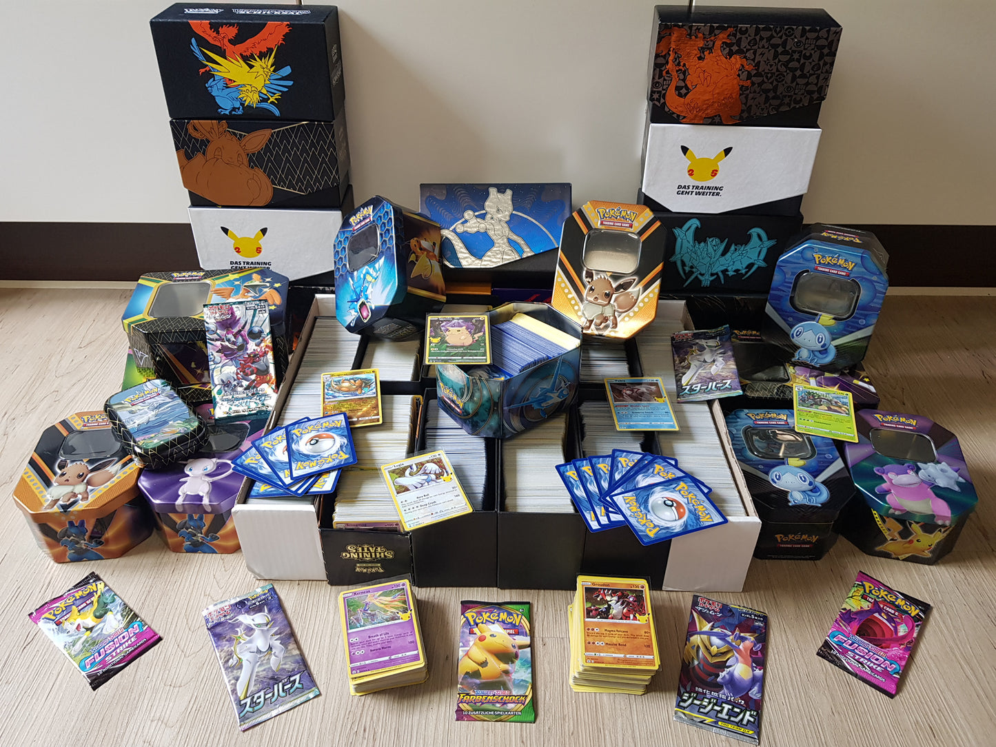 100 Pokemon Karten Sammlung / 3 Holos garantiert - deutsch - Geschenkidee