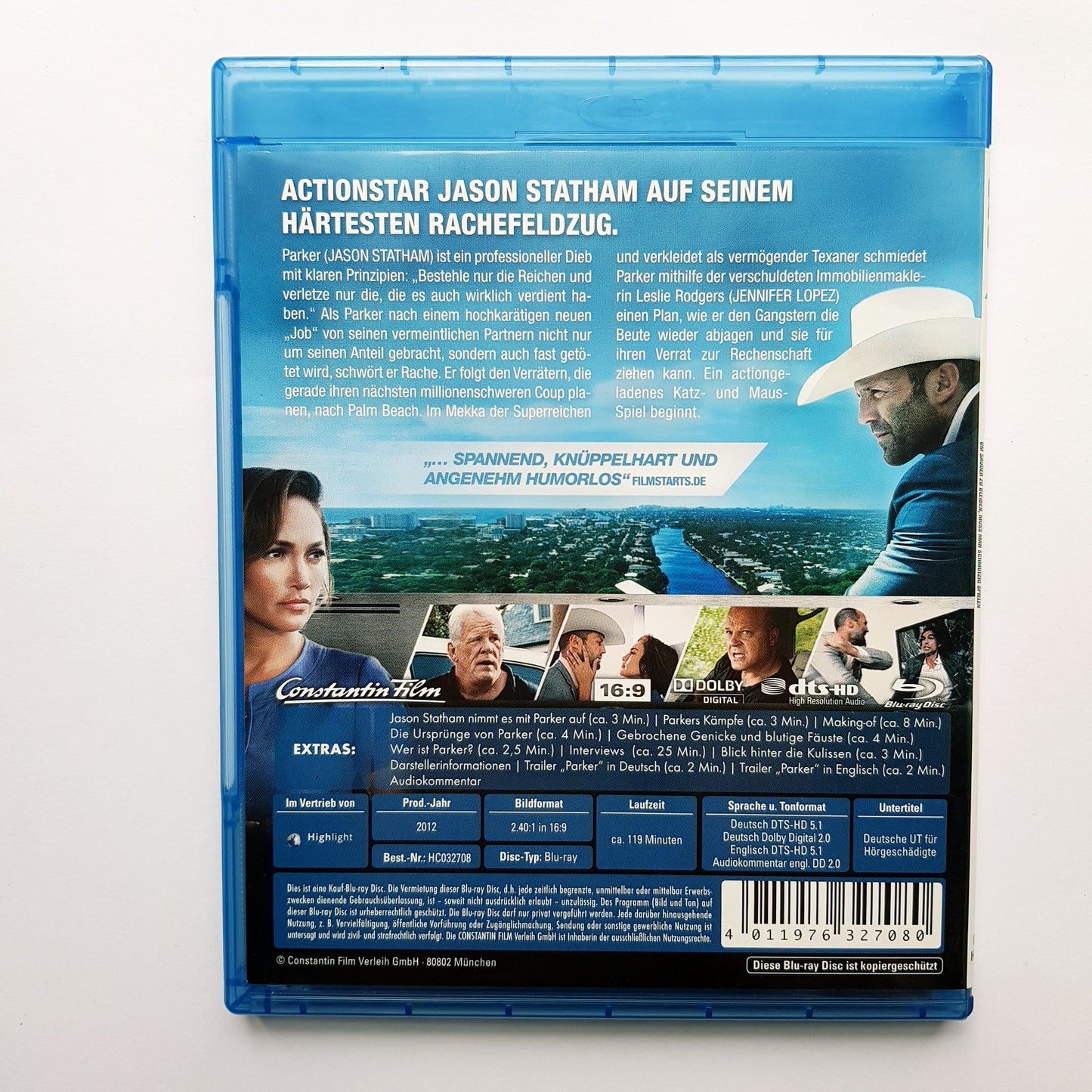 Parker - Jason Statham & Jennifer Lopez - Blu Ray Zustand sehr gut