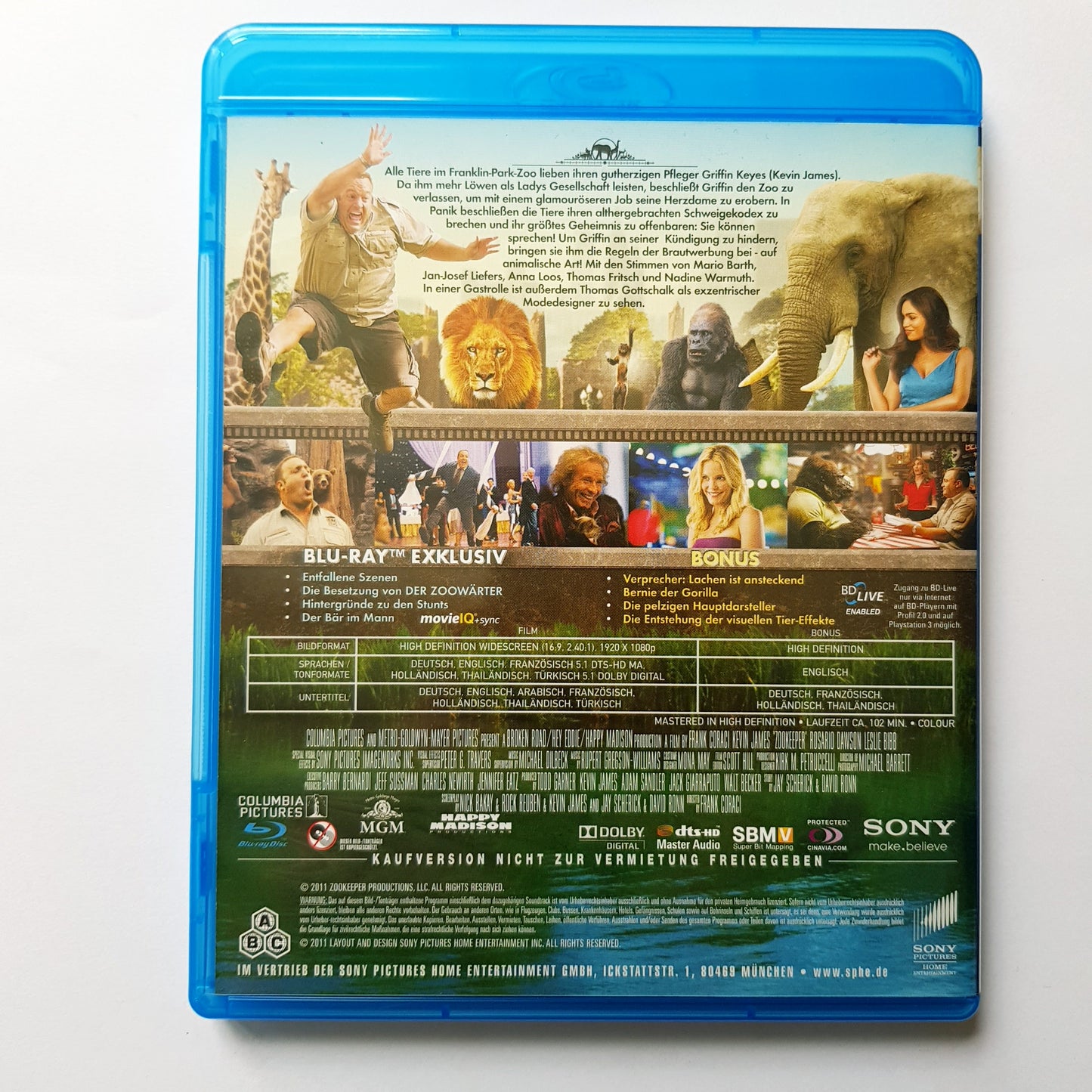 Der Zoowärter - Kevin James - Blu Ray Zustand sehr gut
