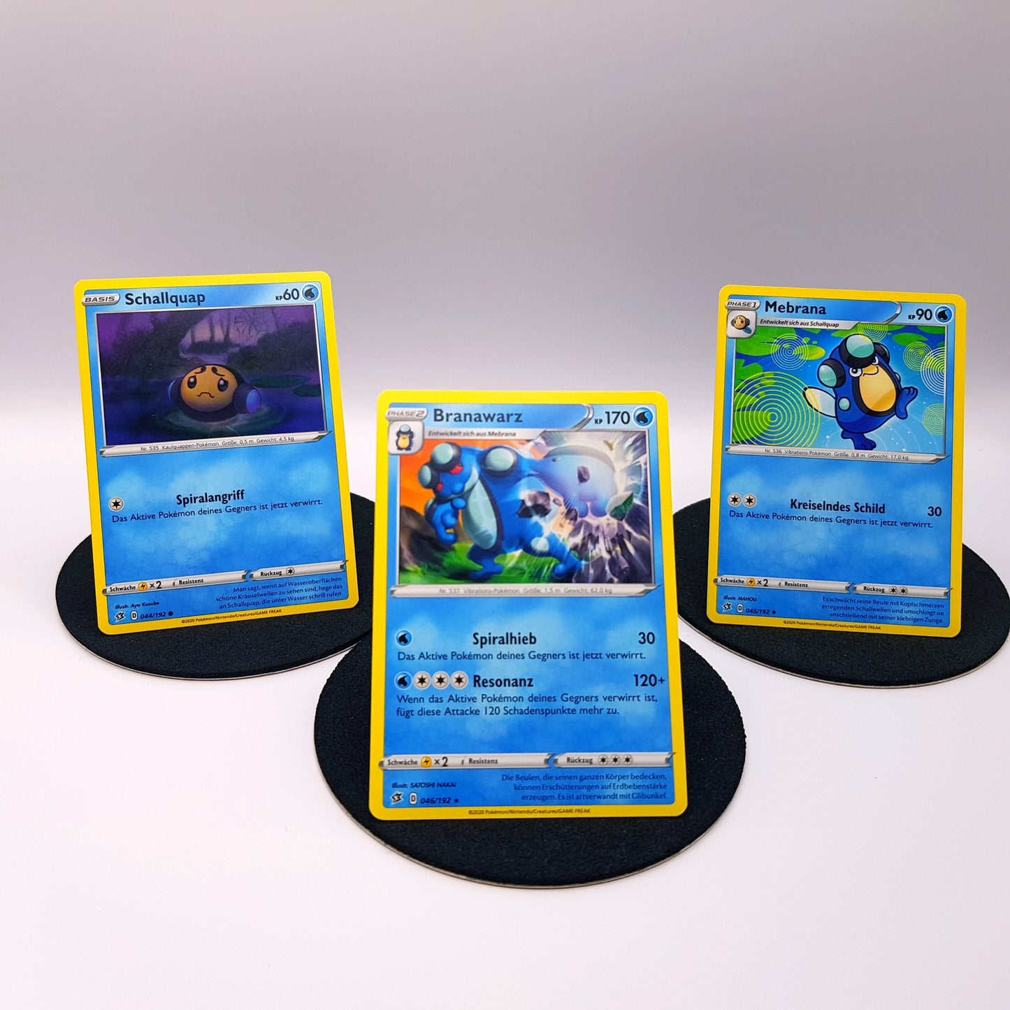 Schallquap 044/192 Mebrana 045/192 Branawarz 046/192 rare SWSH 2020 Pokemon