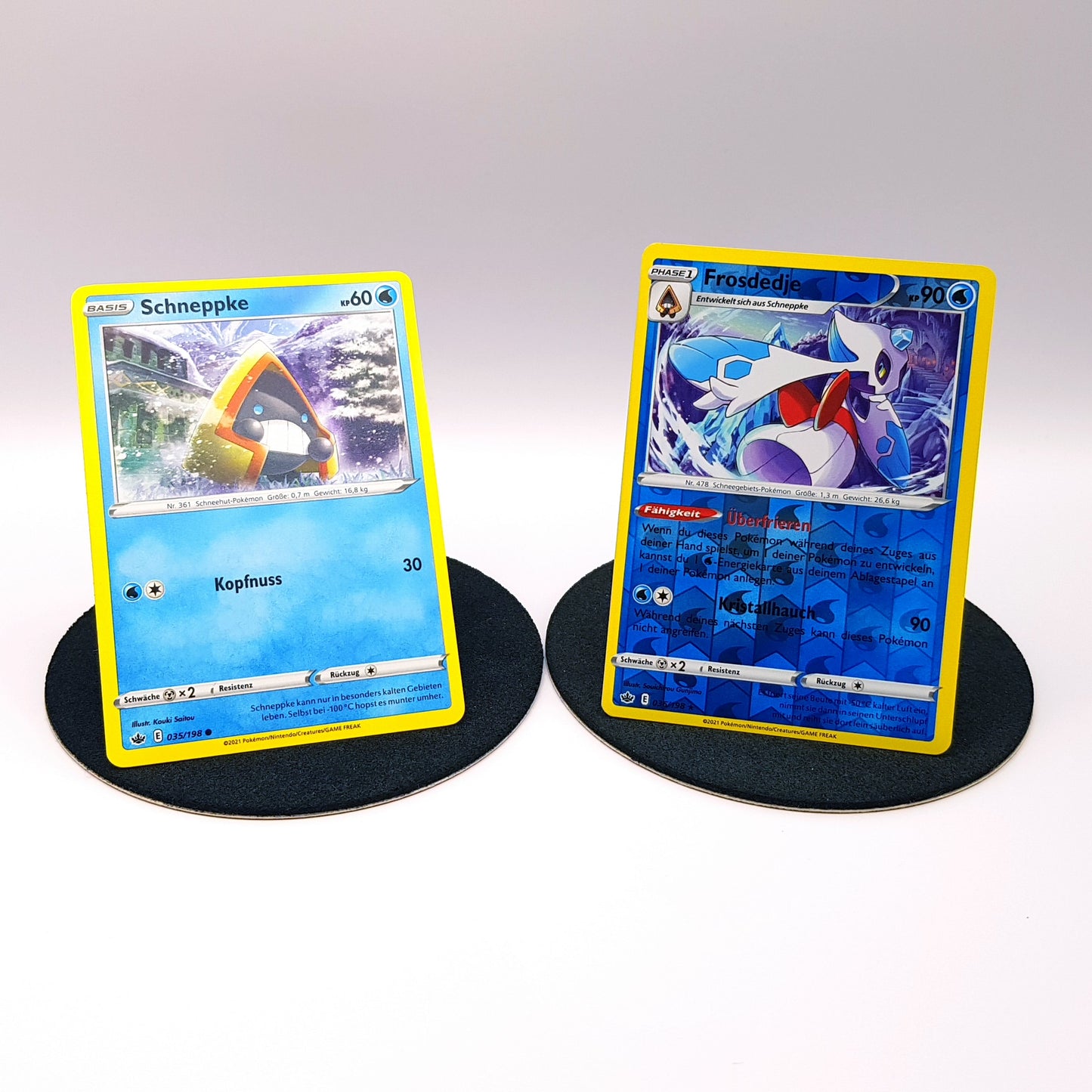 Schneppke 035/198 Frosdedje 036/198 rare reverse holo SWSH 2021 DE Pokemon