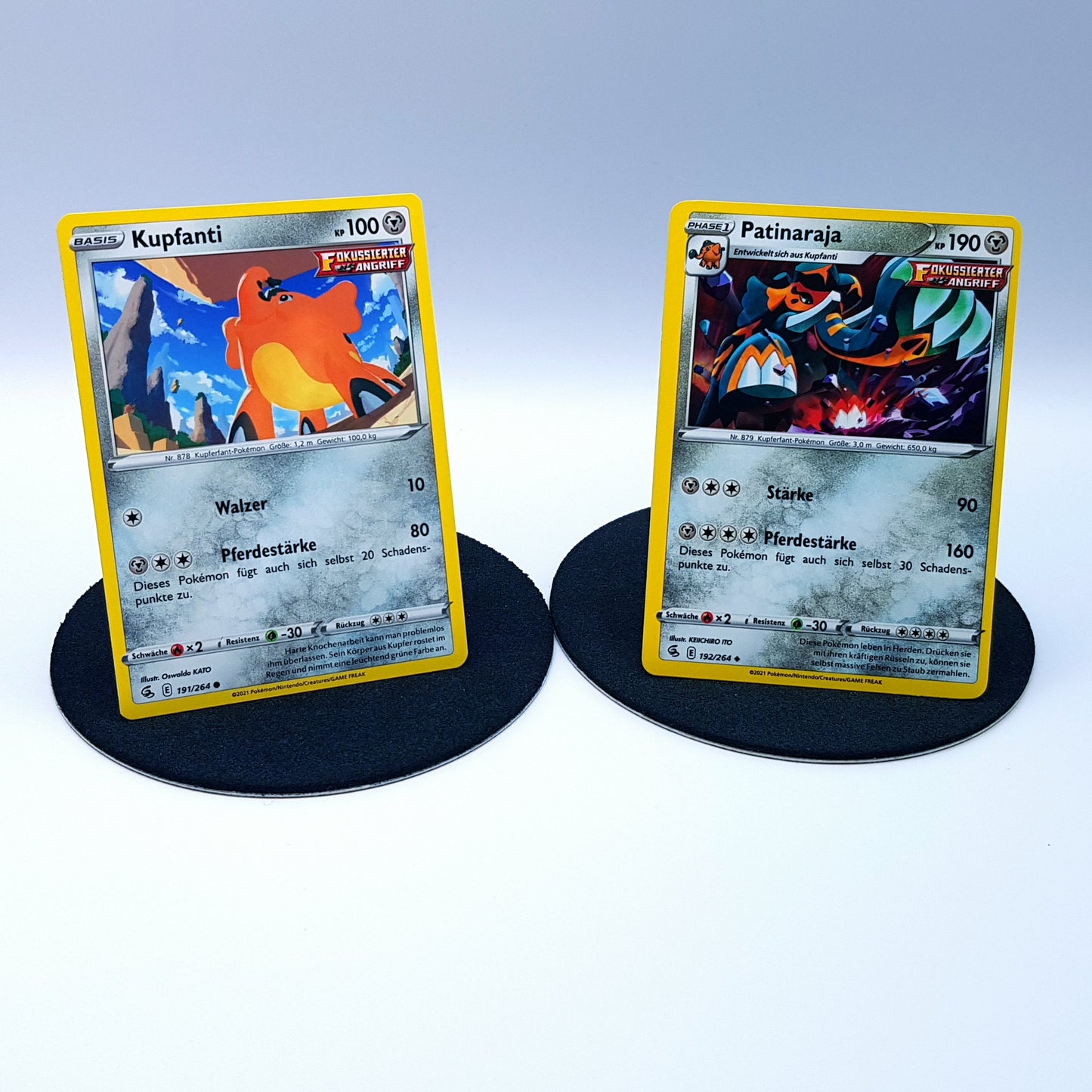 Kupfanti 191/264 Patinaraja 192/264 uncommon SWSH Fusionsangriff 2019 Pokemon