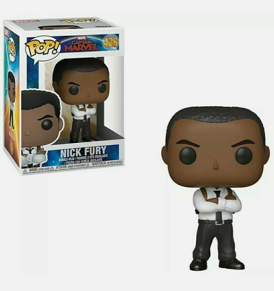FUNKO POP Captain Marvel #428 Nick Fury Bobble-Head Vinyl Figur NEU sealed