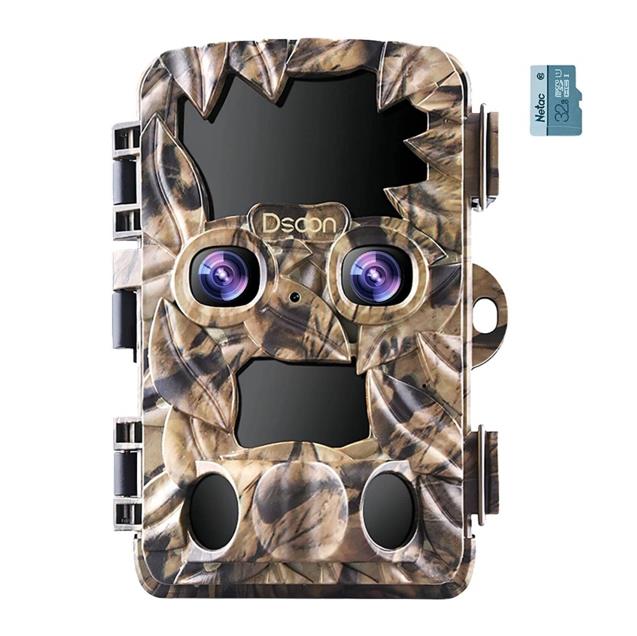 Dsoon H8201 Wildkamera, Wildtierkamera 4K Nachtsicht Handyübertragung 32GB