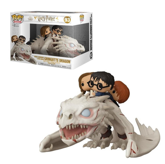 FUNKO POP - Harry Potter #93 Ukrainian Ironbelly Gringotts Dragon Harry, Ron, Hermione - Vinyl Figur - Neu