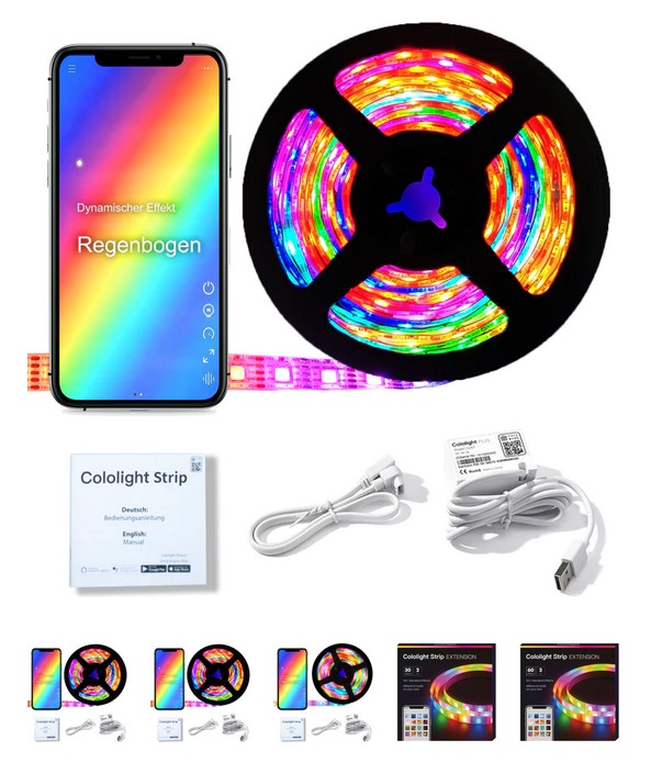 Cololight Strip Extension 60 LEDs/m - 2m- App Android Apple Alexa Google Home LED Gaming Beleuchtung