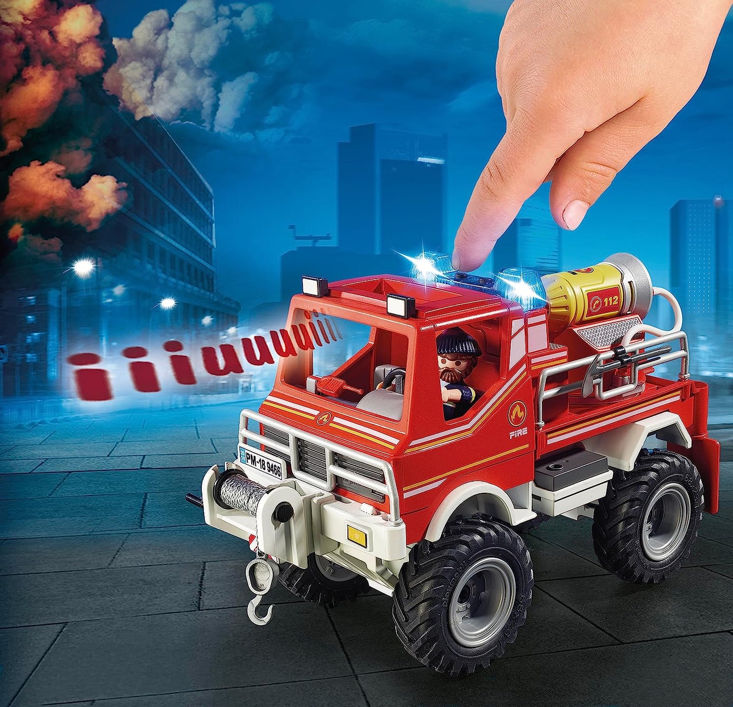 PLAYMOBIL City Action 9466 Feuerwehr-Truck mit Licht- und Soundeffekten NEU & OVP