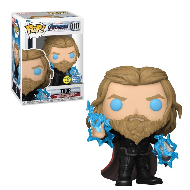 FUNKO POP Marvel Avengers #1117 Thor (Glows in the Dark) - Bobblehead Figur - Neu
