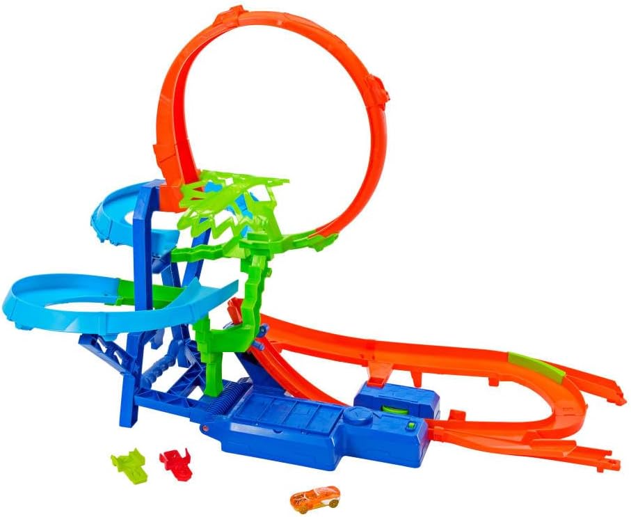 Hot Wheels Stunt Tracks JKJ78 Stunt Strecke mit Crash Action inkl einem Fahrzeug - B-Ware