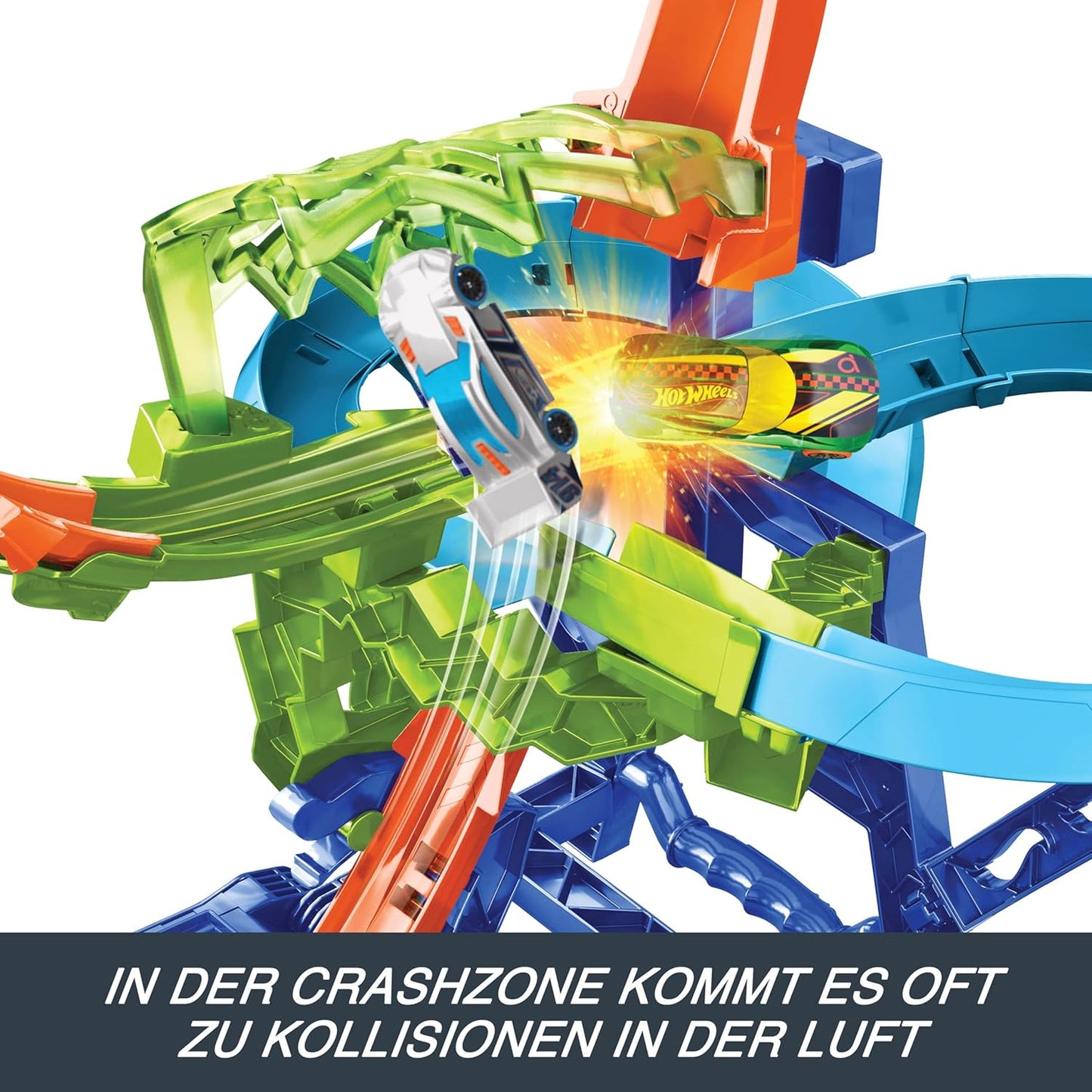 Hot Wheels Stunt Tracks JKJ78 Stunt Strecke mit Crash Action inkl einem Fahrzeug - B-Ware