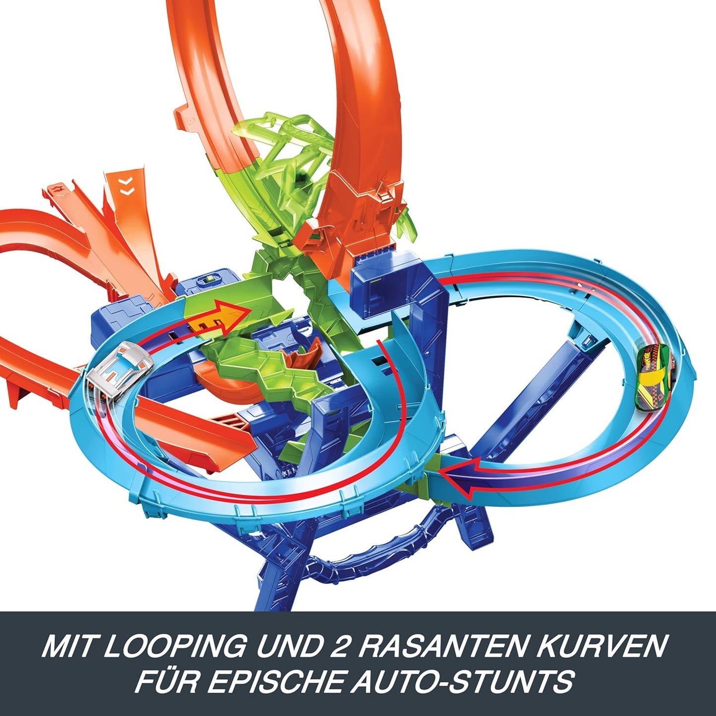 Hot Wheels Stunt Tracks JKJ78 Stunt Strecke mit Crash Action inkl einem Fahrzeug - B-Ware