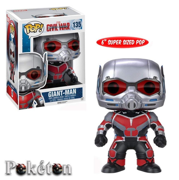FUNKO POP 6" Super Sized Pop - Marvel Civil War #135 Giant-Man - Bobble Head Figur - NEU