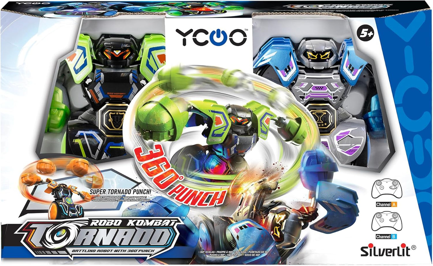 Silverlit YCOO Roboter Kombat Tornado 360 Grad (2er Set) mit Licht & Sound - B-Ware