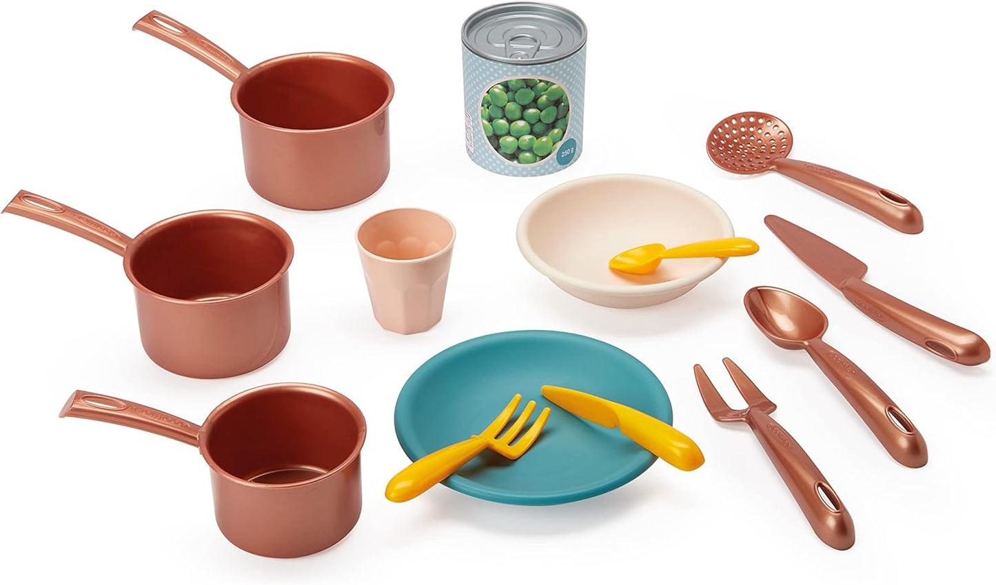 Ecoiffier Gourmet Küche für Kinder mit Zubehör Spielzeug Kinderküche kochen 58cm