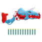NERF DinoSquad Tricera-Blast Blaster, aufklappbarer 3-Dart Lauf, 12 Nerf Darts Triceratops