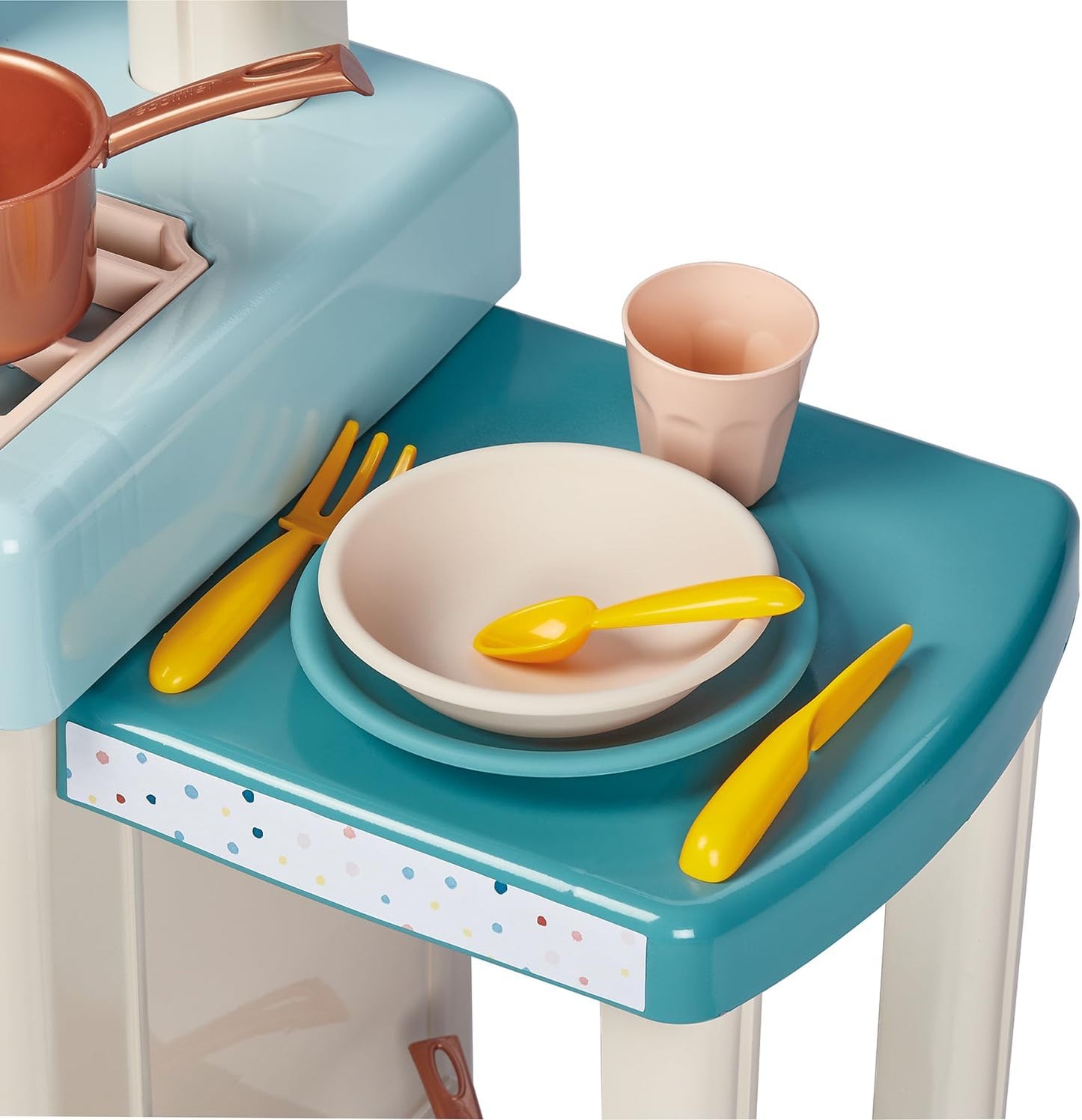 Ecoiffier Gourmet Küche für Kinder mit Zubehör Spielzeug Kinderküche kochen 58cm