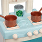Ecoiffier Gourmet Küche für Kinder mit Zubehör Spielzeug Kinderküche kochen 58cm
