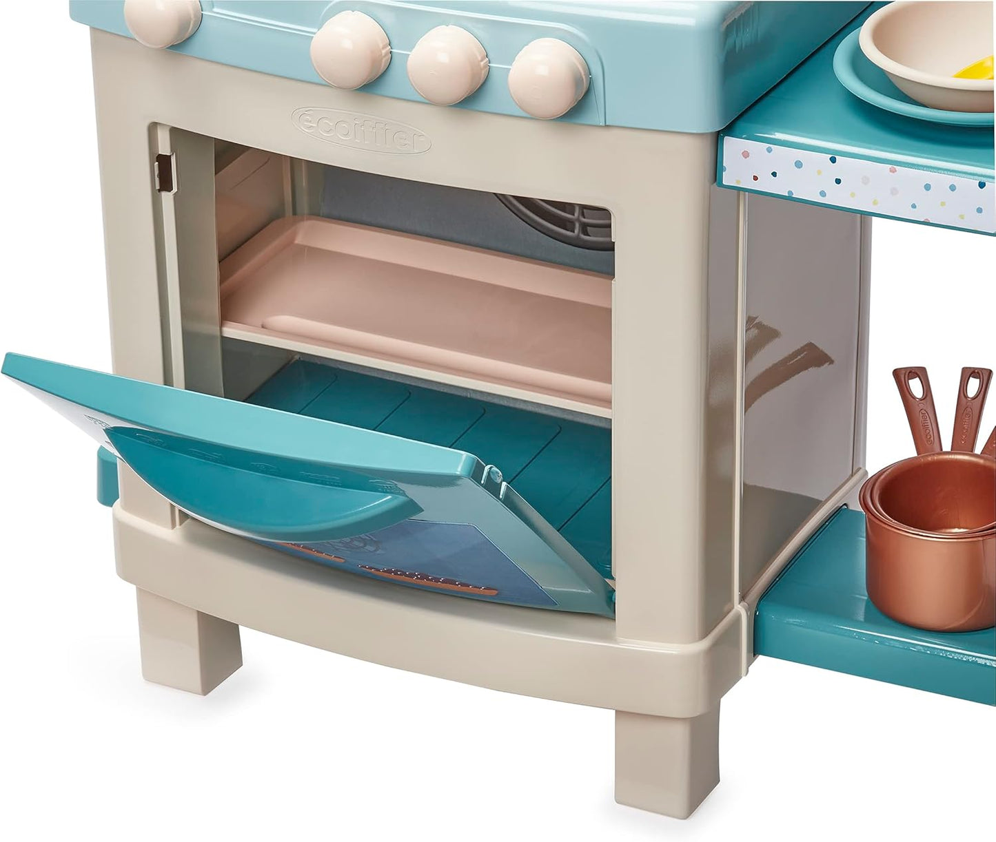 Ecoiffier Gourmet Küche für Kinder mit Zubehör Spielzeug Kinderküche kochen 58cm