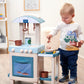 Ecoiffier Gourmet Küche für Kinder mit Zubehör Spielzeug Kinderküche kochen 58cm