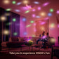 RUBEHOOW Karaoke Maschine mit 2 drahtlosen Mikrofonen und buntem Disco Lichteffekt