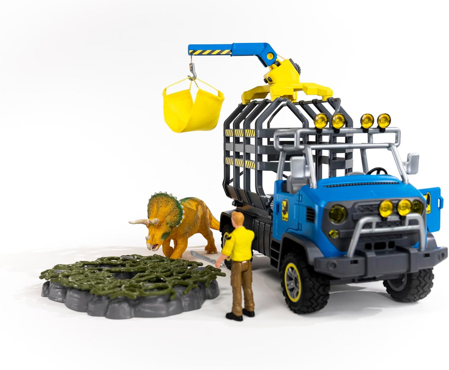 SCHLEICH Dinosaurs 42565 Triceratops Truck Mission Dino Figur - gebraucht neuwertig