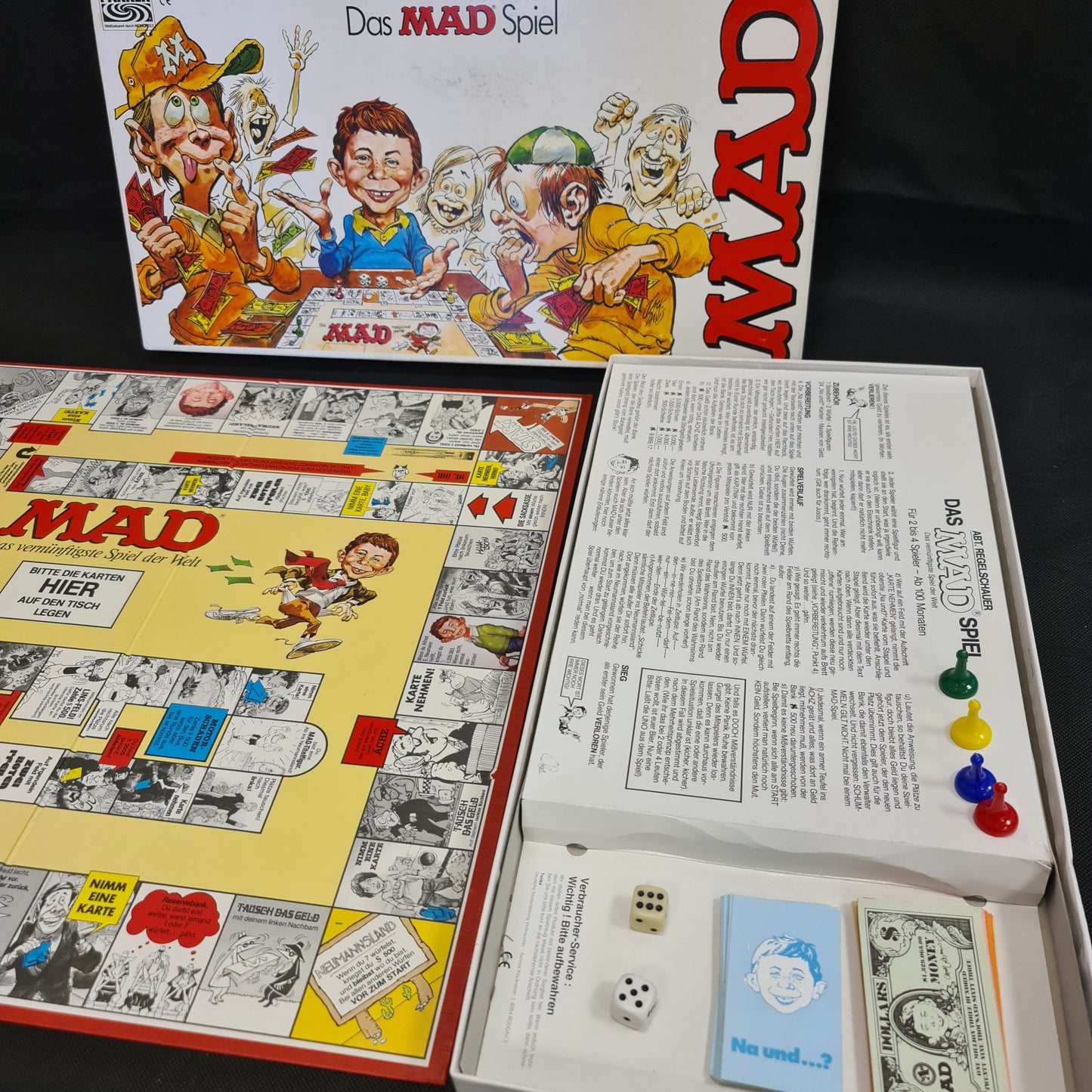 Das MAD Spiel - Brettspiel Gesellschaftsspiel Parker 2-4 Spieler - 1982