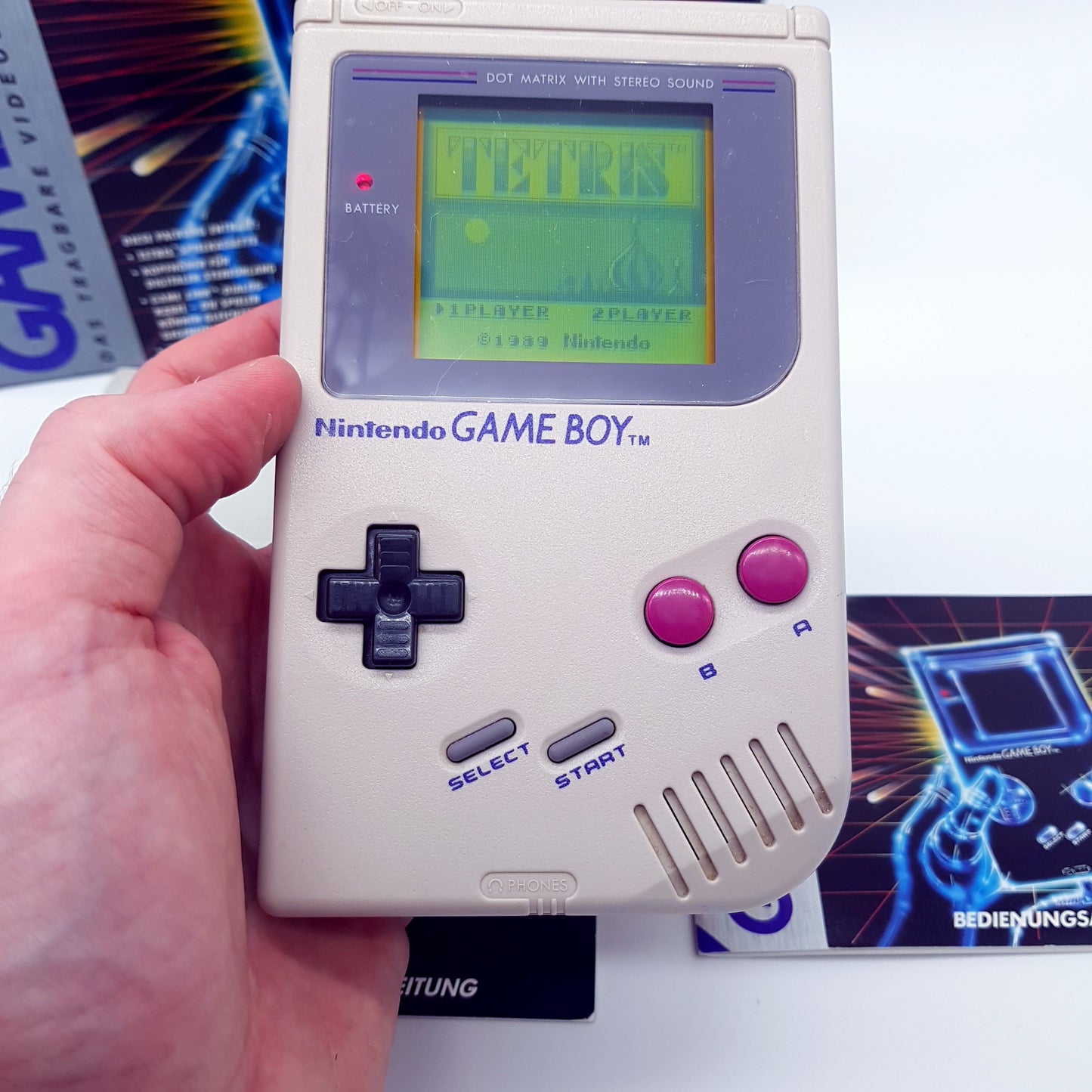 Nintendo Gameboy Konsole mit OVP, Anleitung & Spiel Tetris - gebraucht
