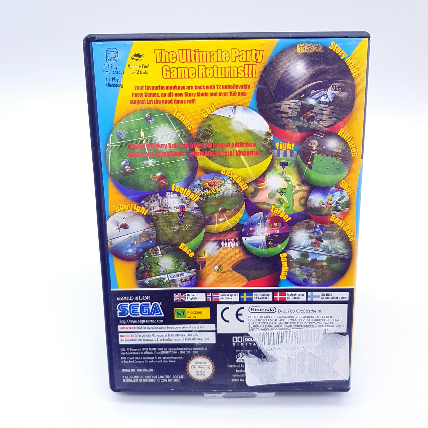 Nintendo Gamecube - Super Monkey Ball 2 - gebraucht - mit Anleitung