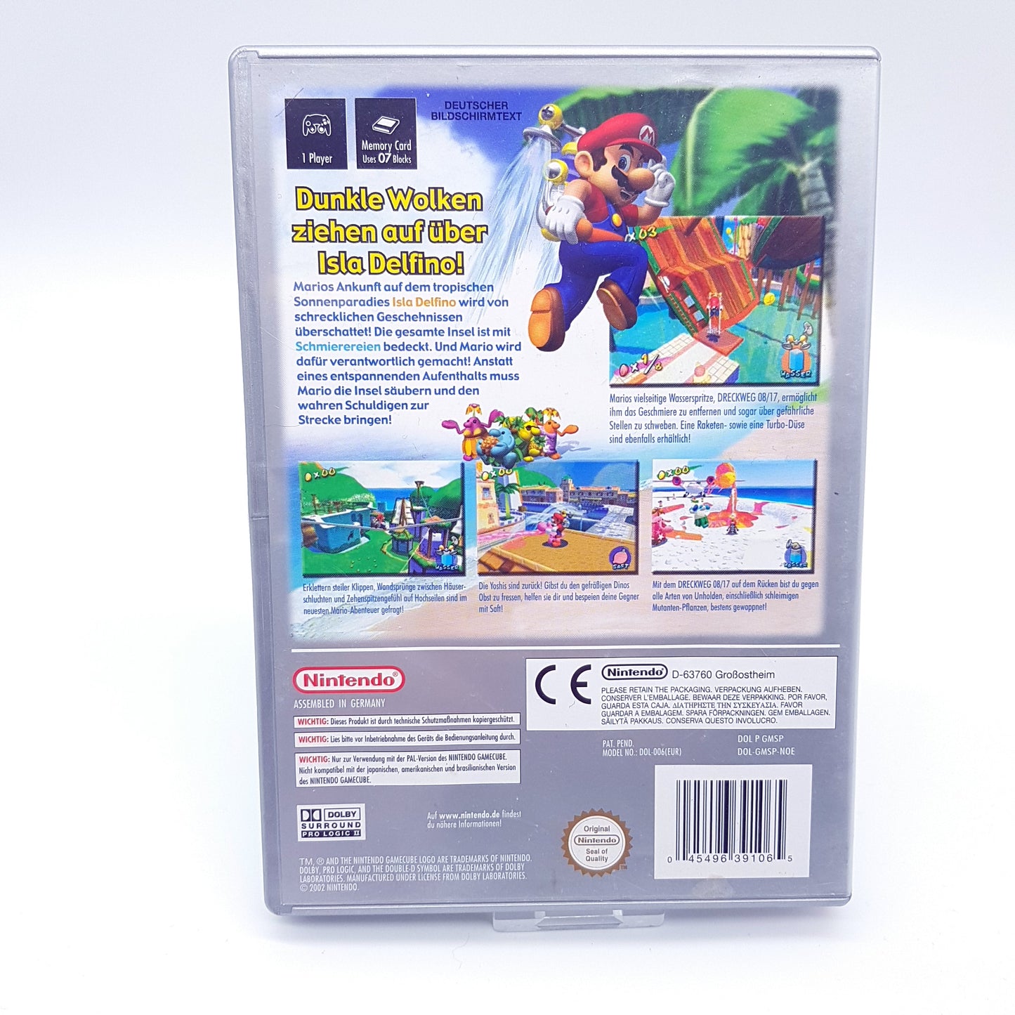 Nintendo Gamecube - Super Mario Sunshine - gebraucht - mit Anleitung