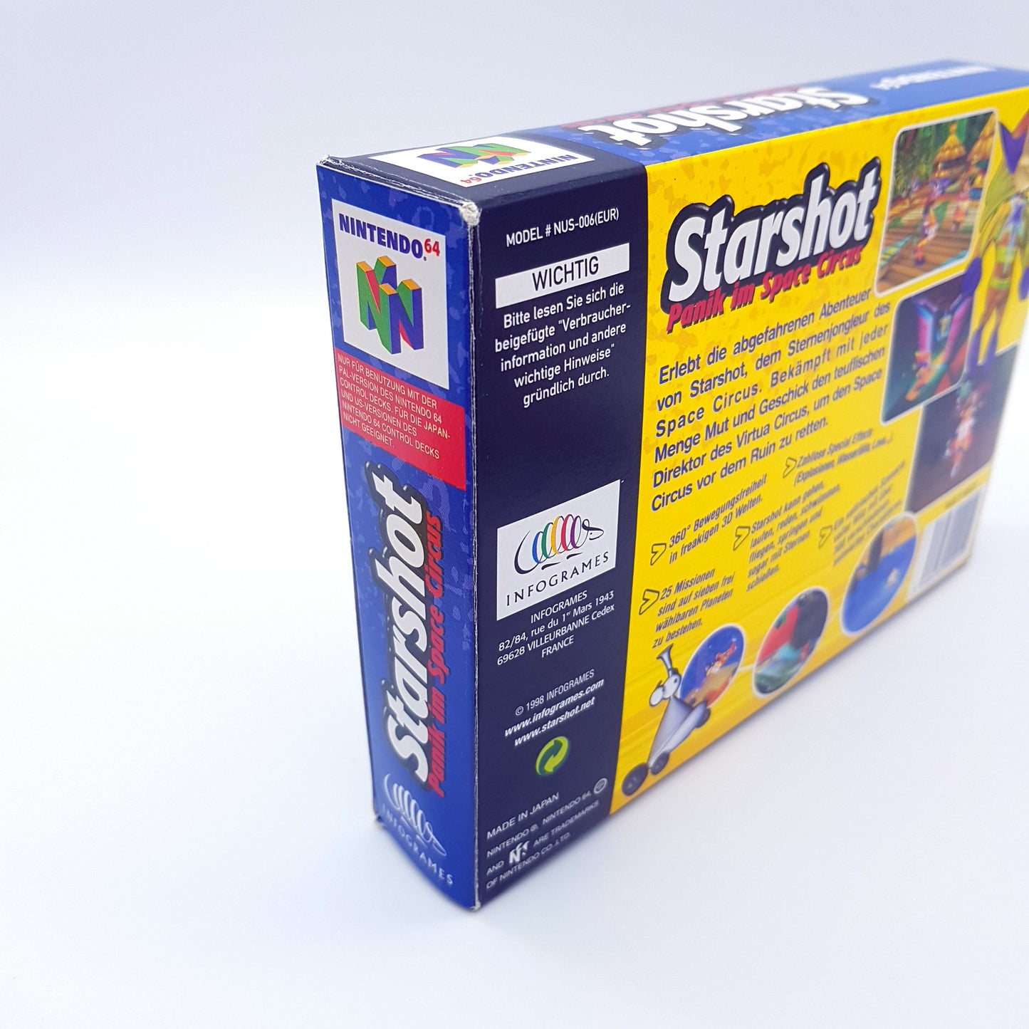 Nintendo 64 - N64 Starshot - Panik im Space Circus - PAL - inkl OVP und Anleitung