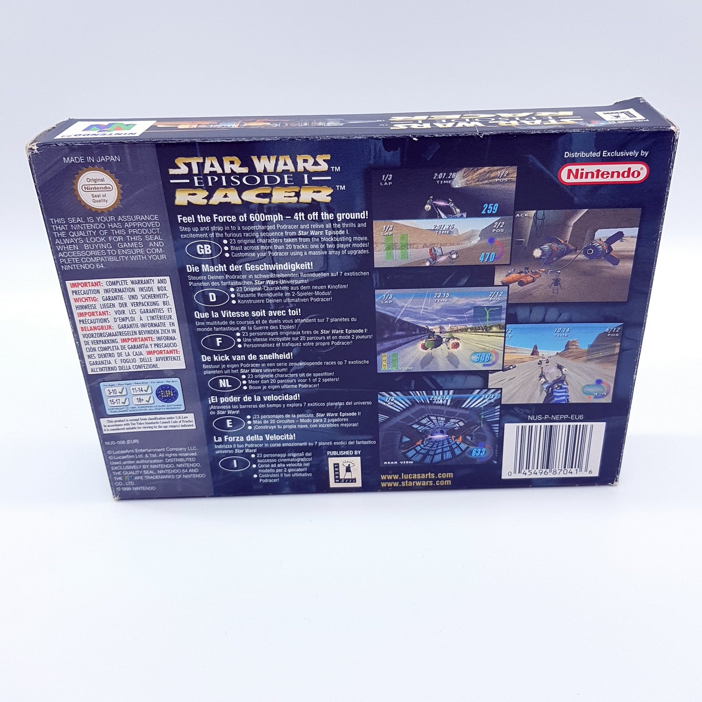 Nintendo 64 - N64 - Star Wars Racer Episode 1 - PAL - inkl OVP & Anleitung