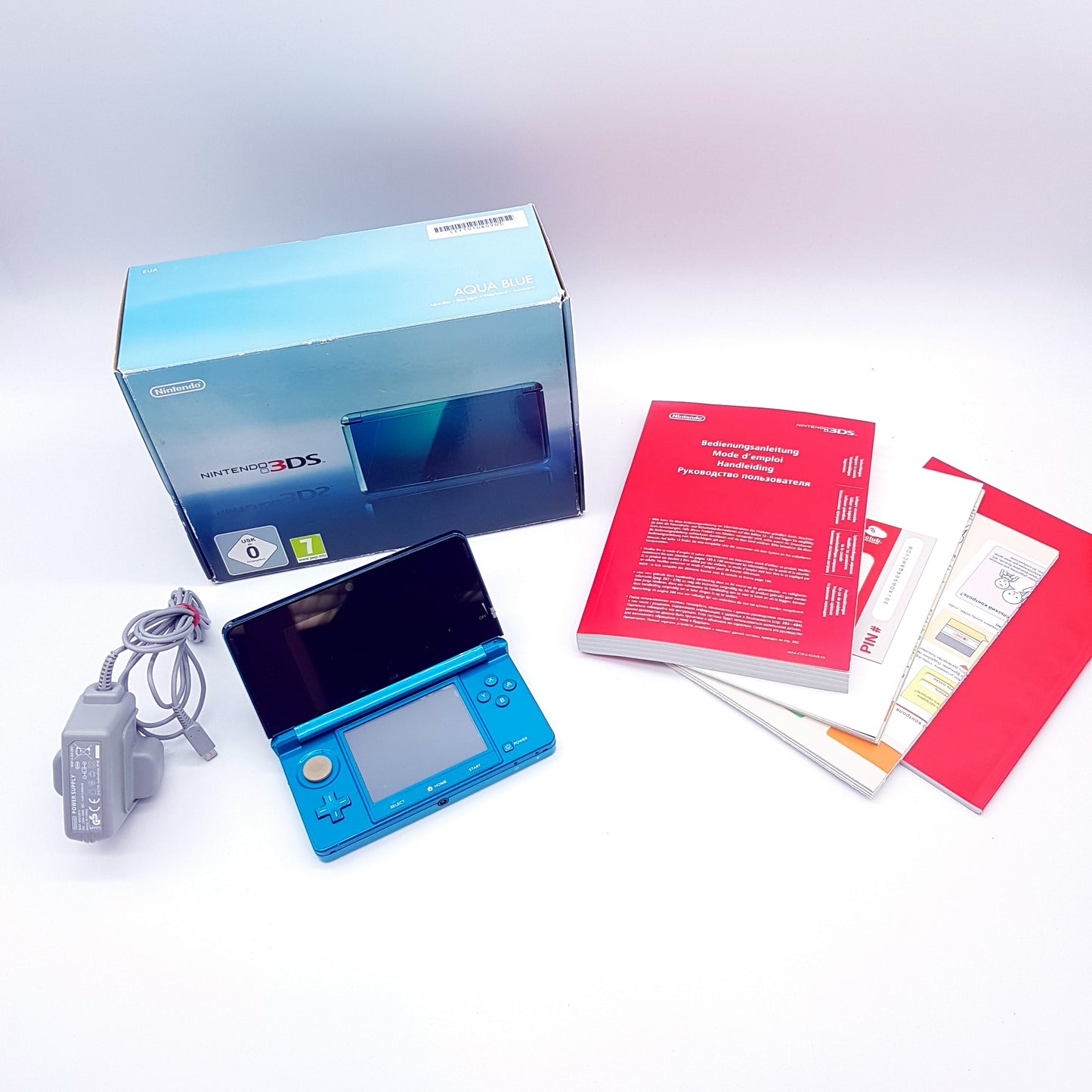 Nintendo 3DS Konsole aqua blau mit OVP - gebraucht