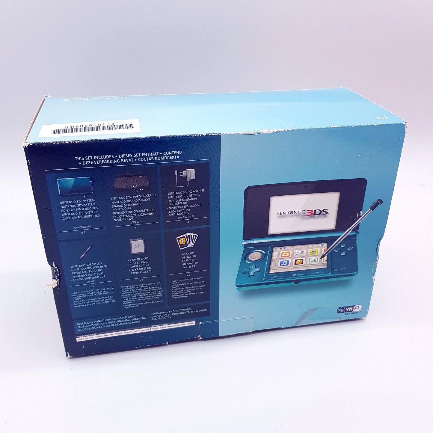Nintendo 3DS Konsole aqua blau mit OVP - gebraucht