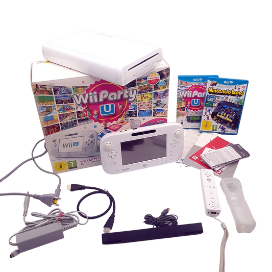 Nintendo Wii U  WiiU Konsole + Wii Party U & Nintendoland Spiele - gebraucht mit OVP