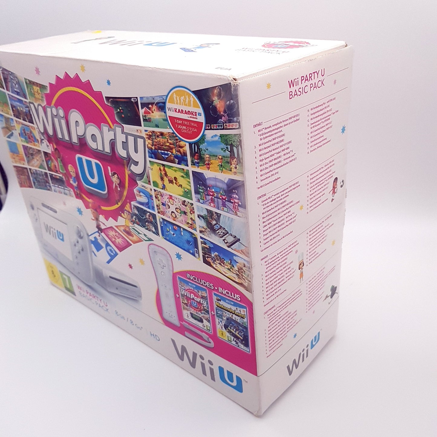 Nintendo Wii U  WiiU Konsole + Wii Party U & Nintendoland Spiele - gebraucht mit OVP