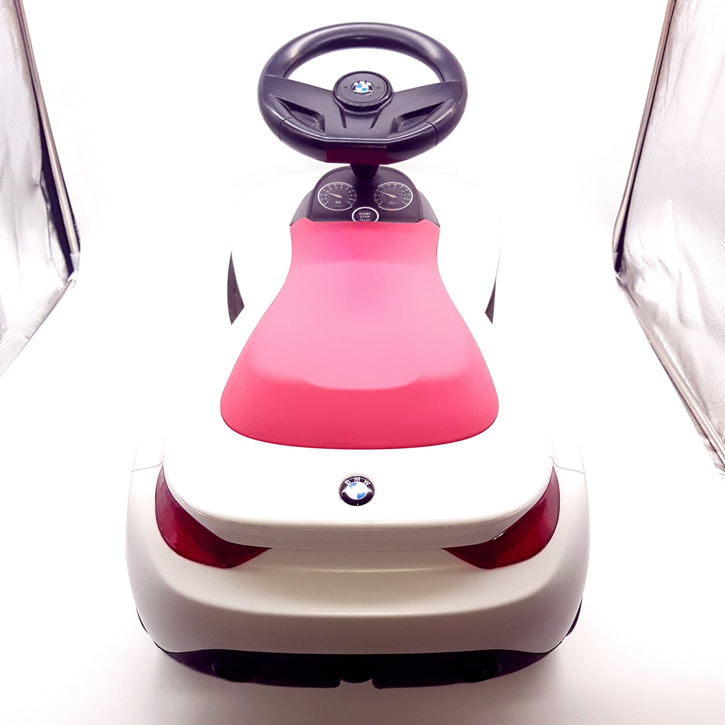 Original BMW Baby Racer III Motorsport weiß & pink / himbeerrot für Kinder - gebraucht