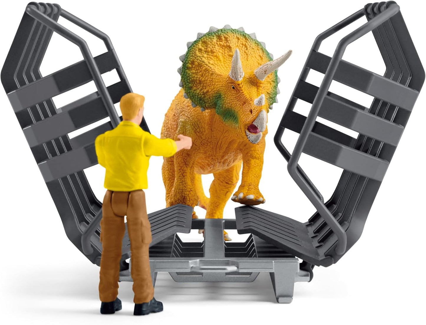 SCHLEICH Dinosaurs 42565 Triceratops Truck Mission Dino Figur - gebraucht neuwertig
