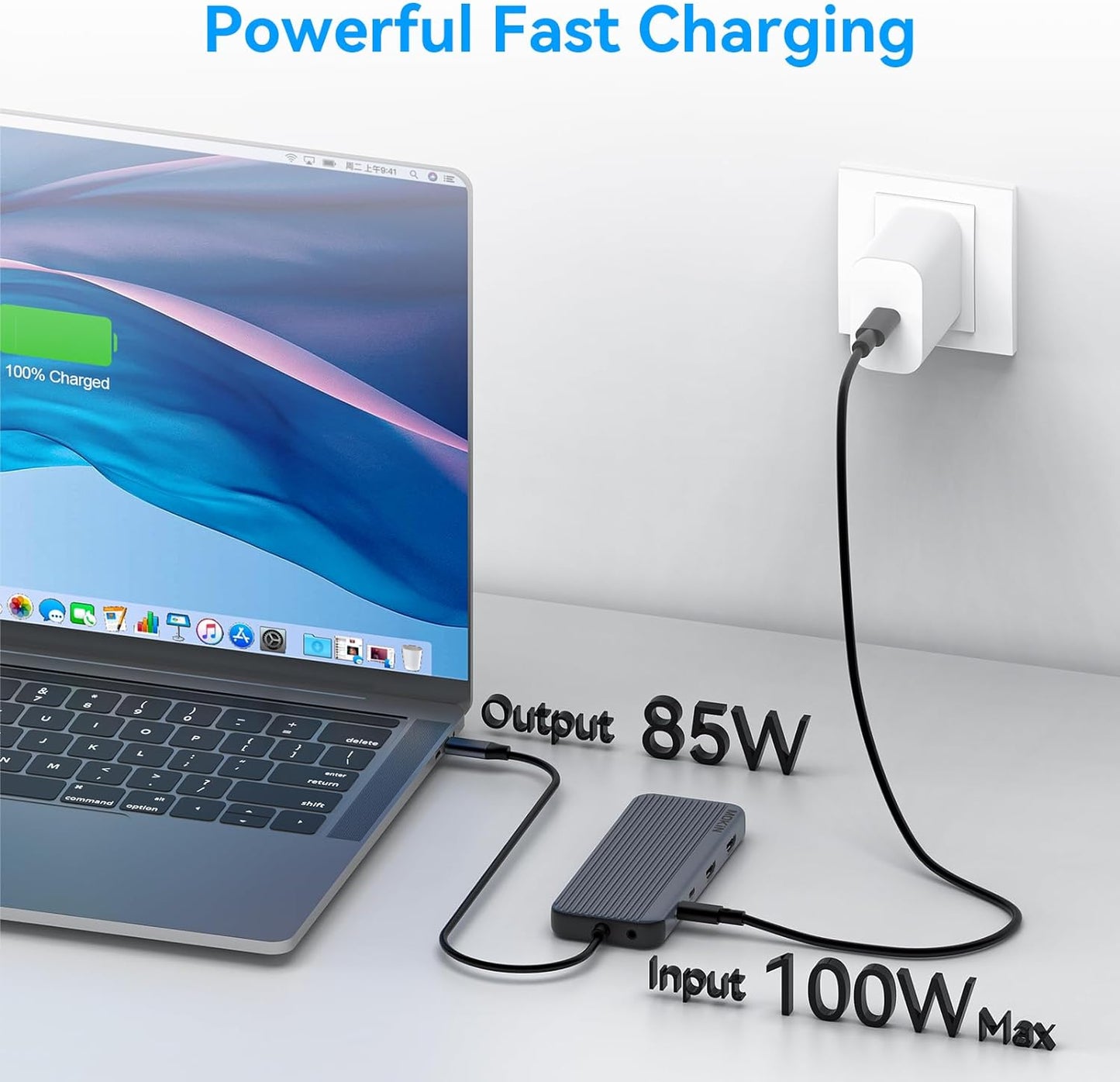 12in1 USB C Docking Station 3 HDMI Multiport Adapter 4K 10Gbps Audio SD Micro SD - MOKIN