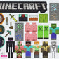 Minecraft Magnet Set Kühlschrankmagnete Build your own Level (84 Stück)