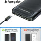 Powerbank (2 Stück), 10600mAh, USB C, 3 Ports Anschlüsse, z.B. für Smartphones