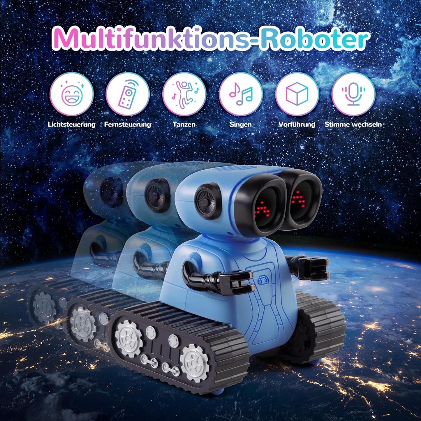 SGILE emotional ferngesteuerter Roboter Spielzeug mit LED & Musik inkl Fernbedienung